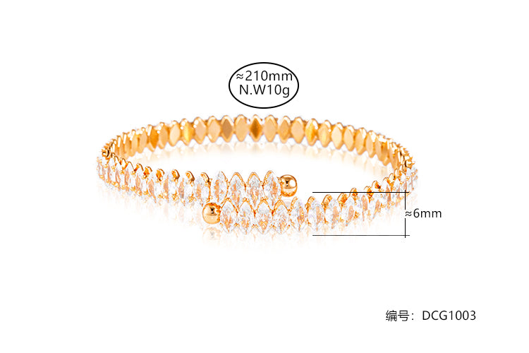 Pulseira rigido Riviera luxo DCG1003