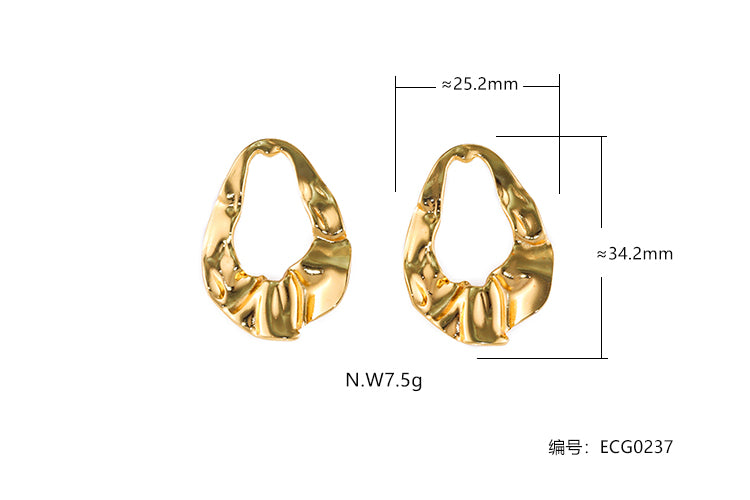 Brincos Argolas Organicas ECG0237