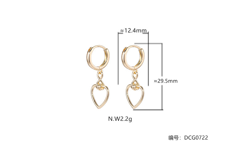 Brincos Coracoes lisos Elegancia DCG0722