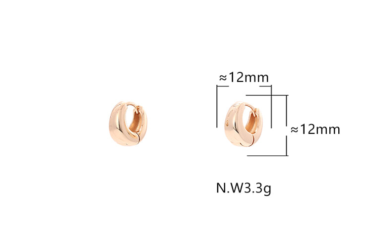 Trio Argolinhas Lisas Elegance XYE105447