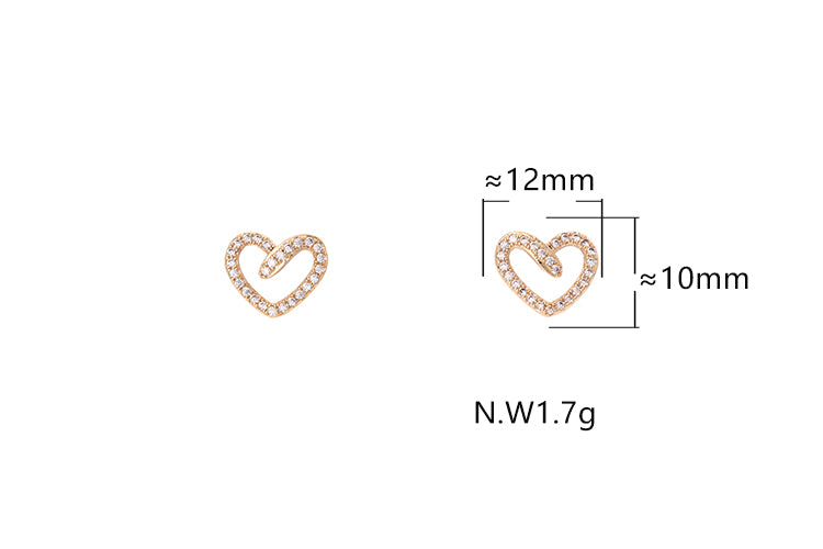 Brinco Coracao Charme XYE103106