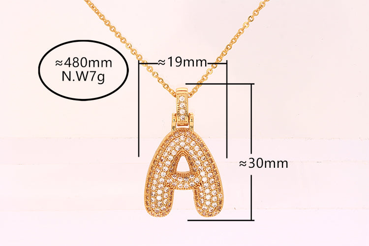 Pingente Letra inicial Cravejada XYN101526