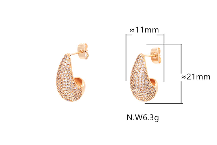 Brinco Gota Cravejada XYS105243