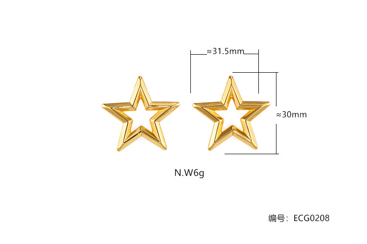 Brincos Estrelas Facinantes ECG0208