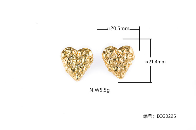 Brincos Coracoes de Luxo ECG0225