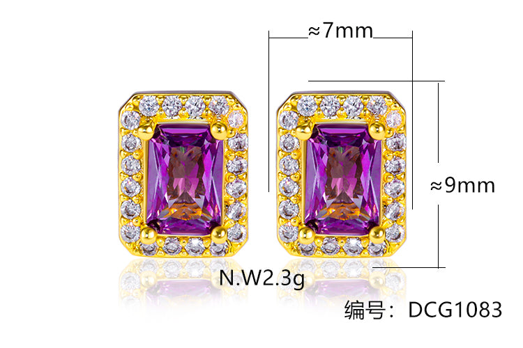 Brincos Lavanda Luxo DCG1083