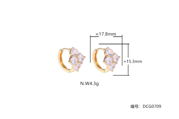 Brincos Argola Flor Alto Carbono DCG0709