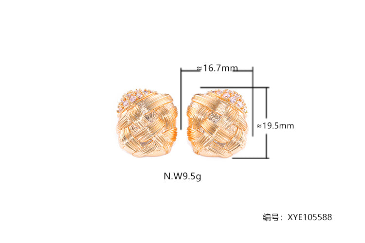 Brincos textura de luxo XYE105588