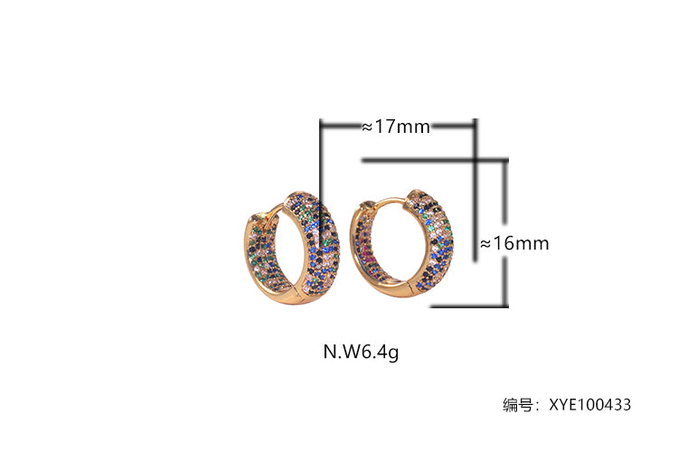 Brincos argolas mix color XYE100433