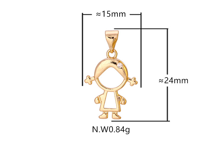 Pingente Menina de Lacinho DCG0162