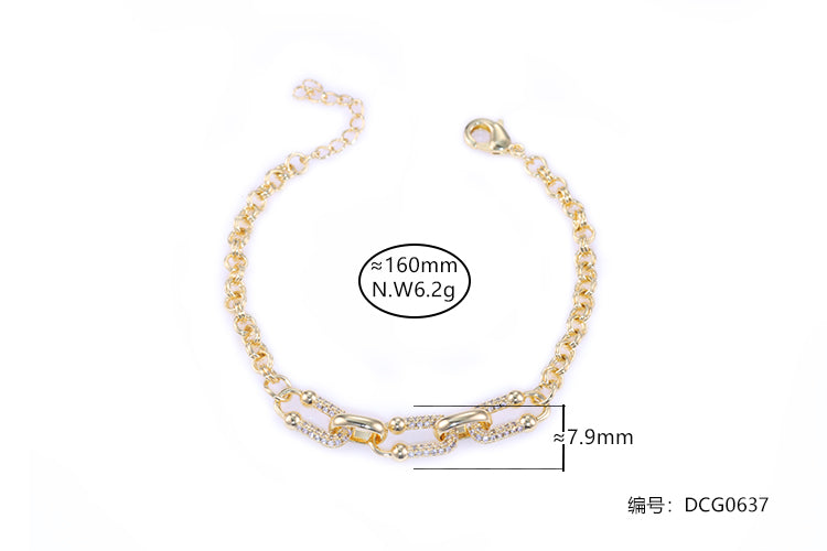 Pulseira inspiracao cravejada DCG0637