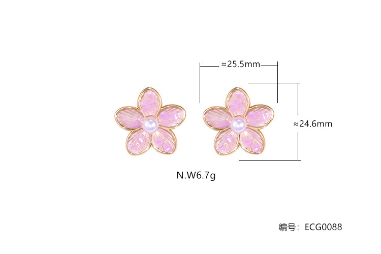 Brincos Flores Coloridas ECG0088