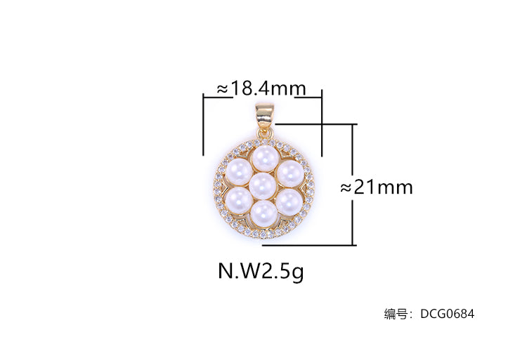 Pingente Mandala perola DCG0684