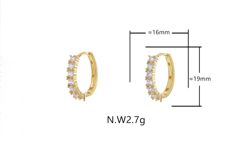 Brincos Argolas Cravejadas XYE106128