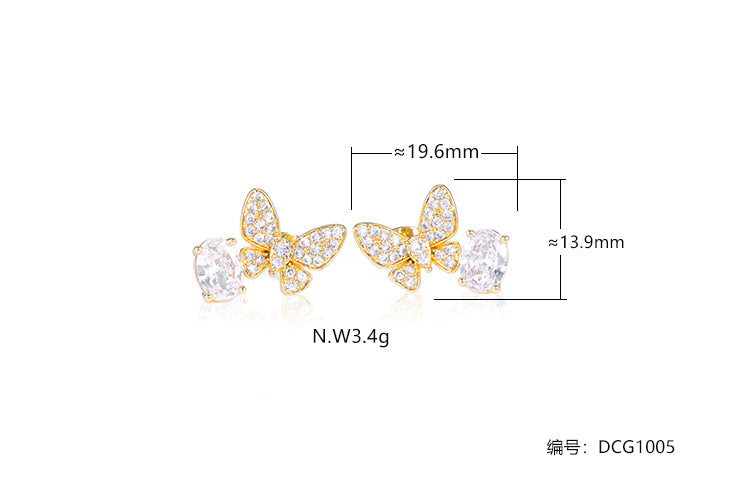 Brincos Borboletas de luxo DCG1005