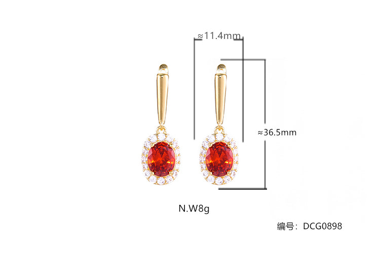 Brincos pedras cravejadas DCG0898