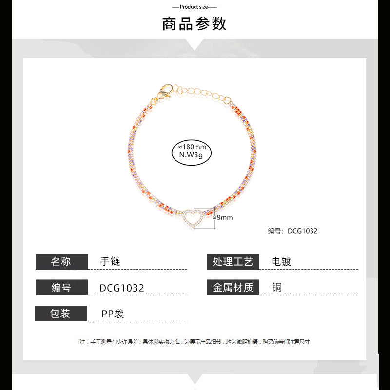 Pulseira Riviera Coracao delicado DCG1032