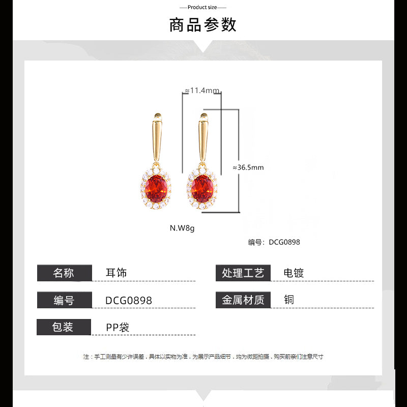 Brincos pedras cravejadas DCG0898