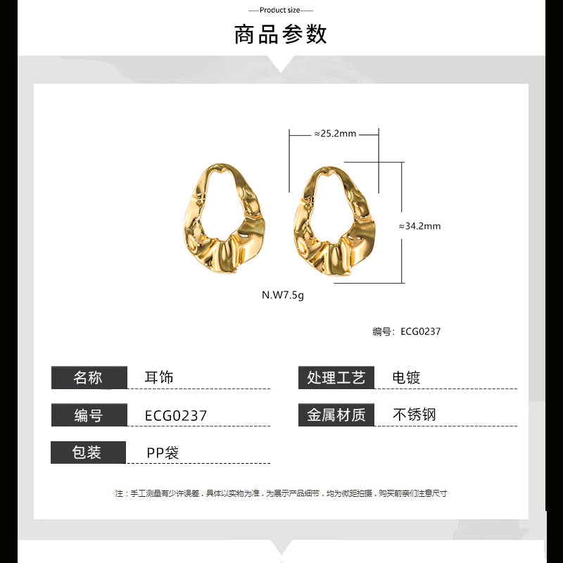 Brincos Argolas Organicas ECG0237