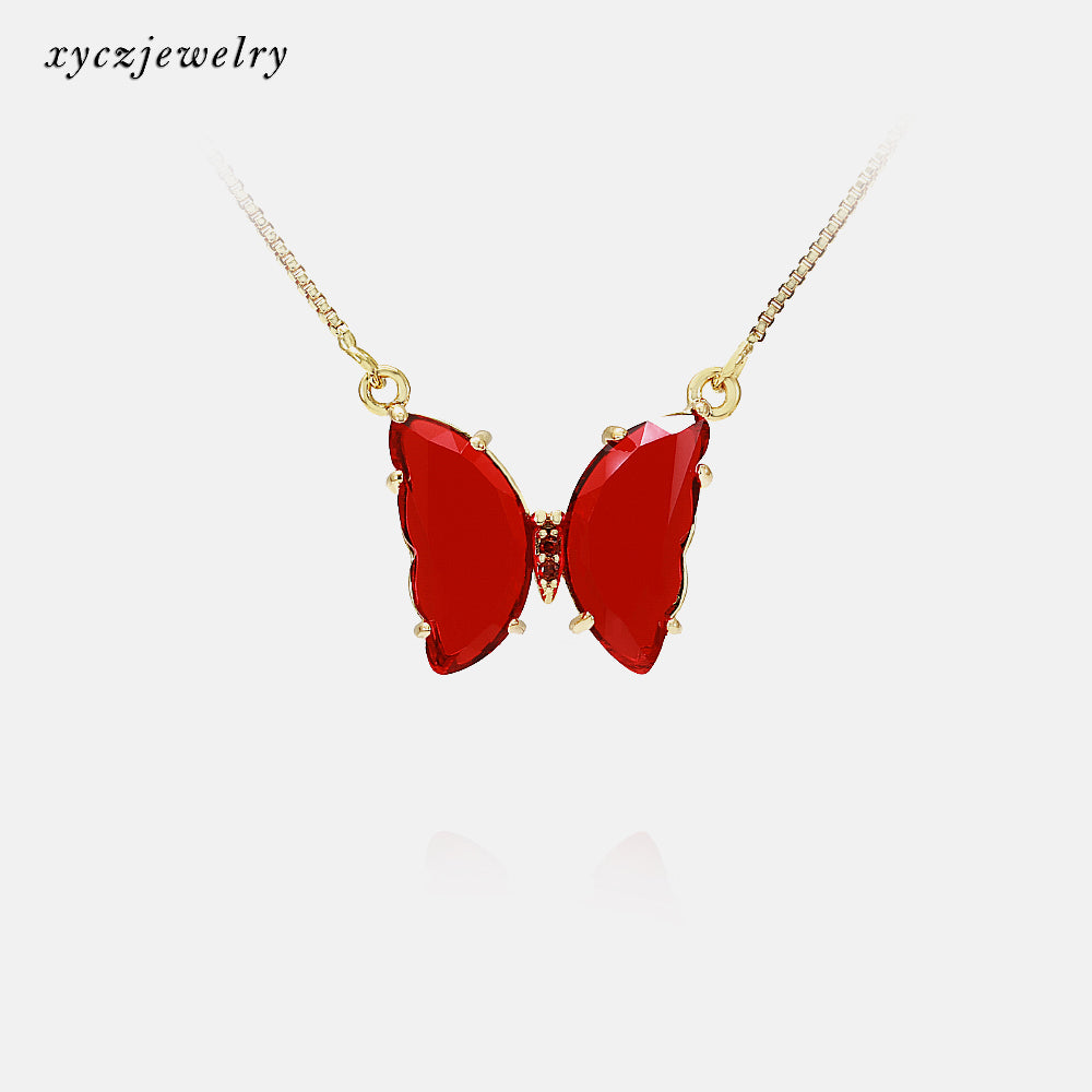 Borboletinha de Vidro Colar-XYS100732