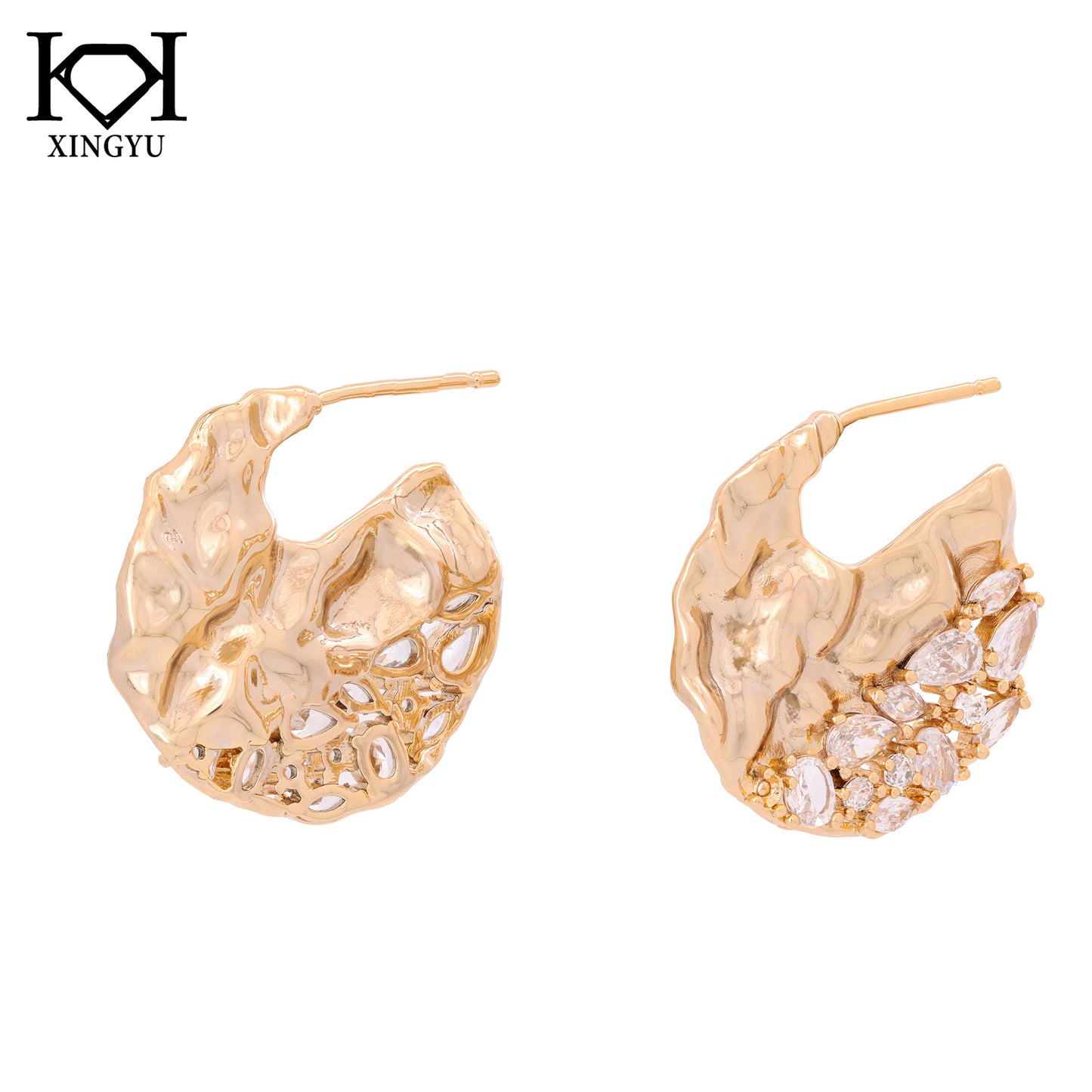 Brinco argola plana texturas XYE105494