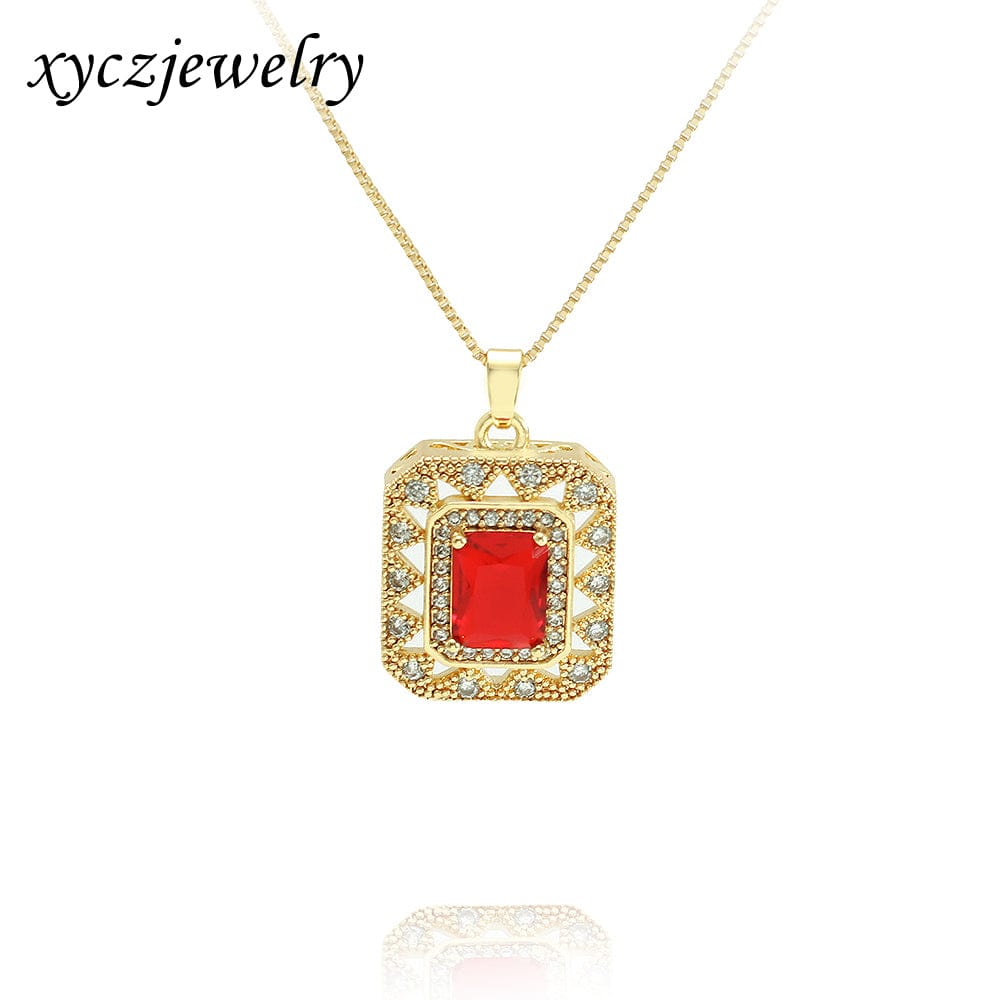 Colar pingente pedra lapidada XYN100950