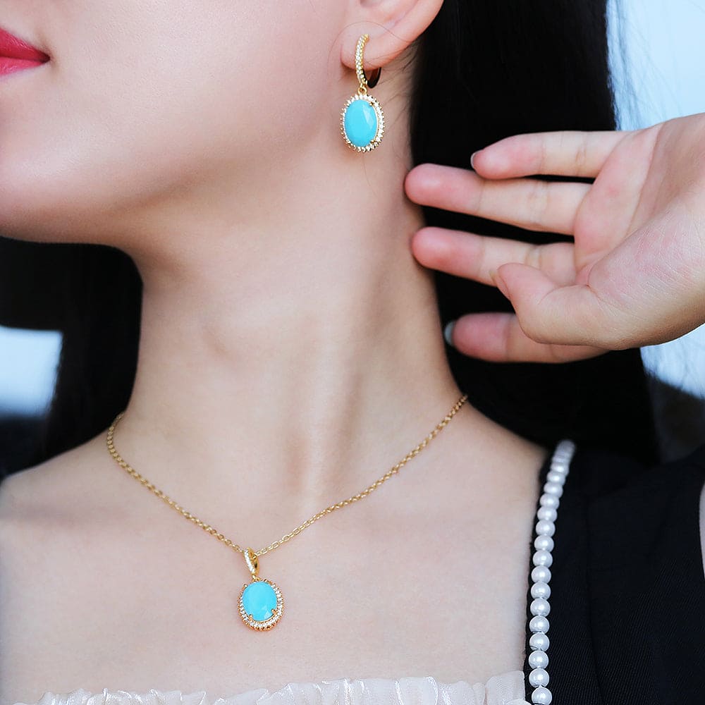 Colar oval cravejado - XYS101067