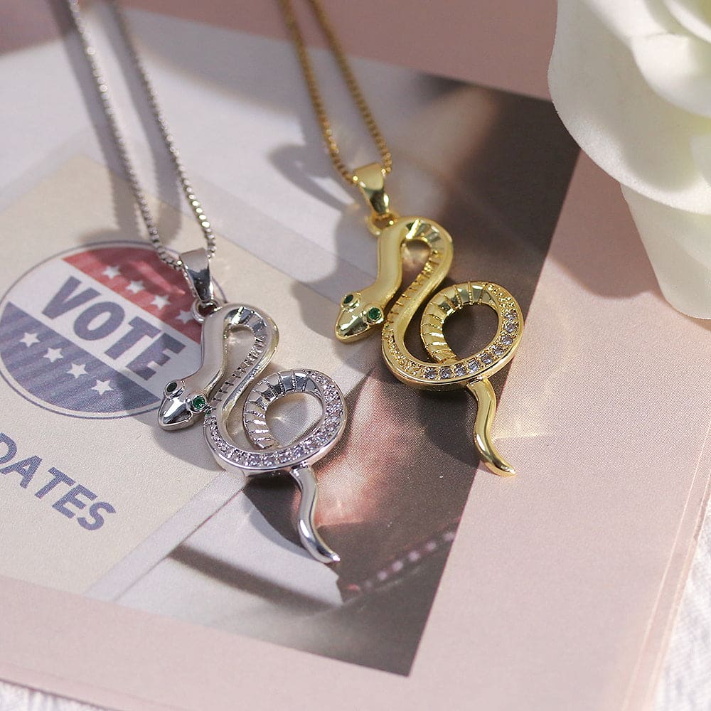 Colar com pingente de Serpente No Atacado - XYP101855