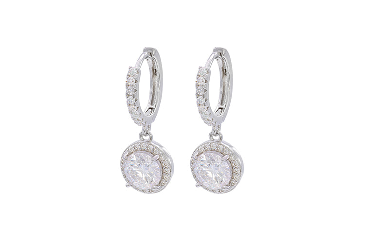 Brincos luxo e Luz Prata 925 e moissanite XYE104918