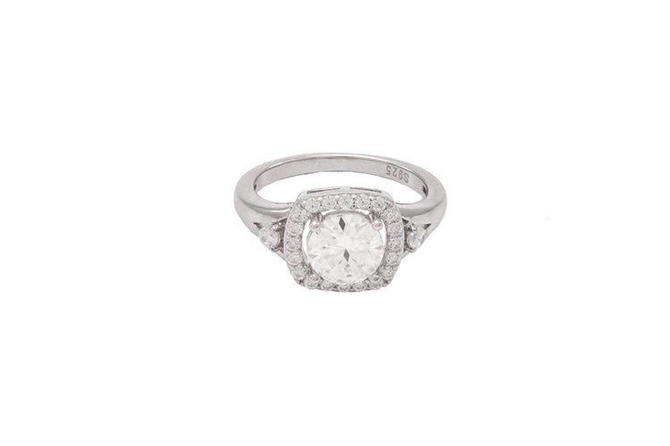 Anel Luxo sublime Prata 925 e Moissanite KRS09494