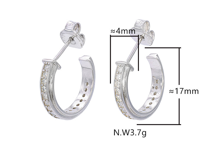 Brincos Prata 925 Sublime XYE104915