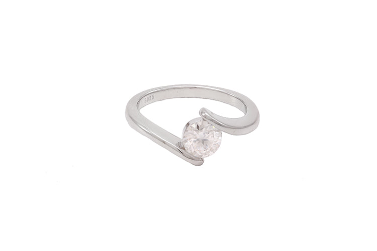 Anel Prata 925 e moissanite KRS09526
