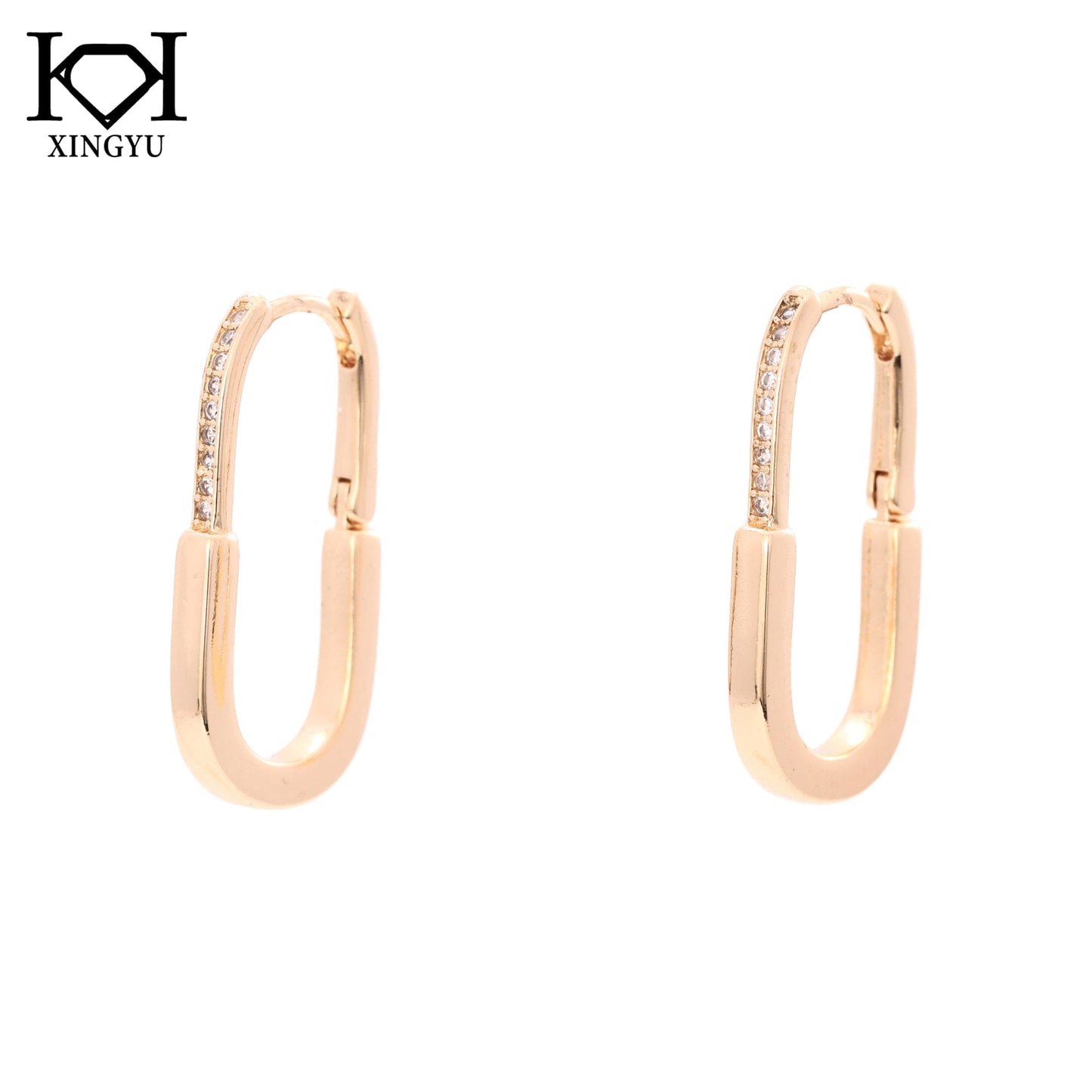 Brincos Elos Cravejados Inspiracao Tiffany G DCG0223