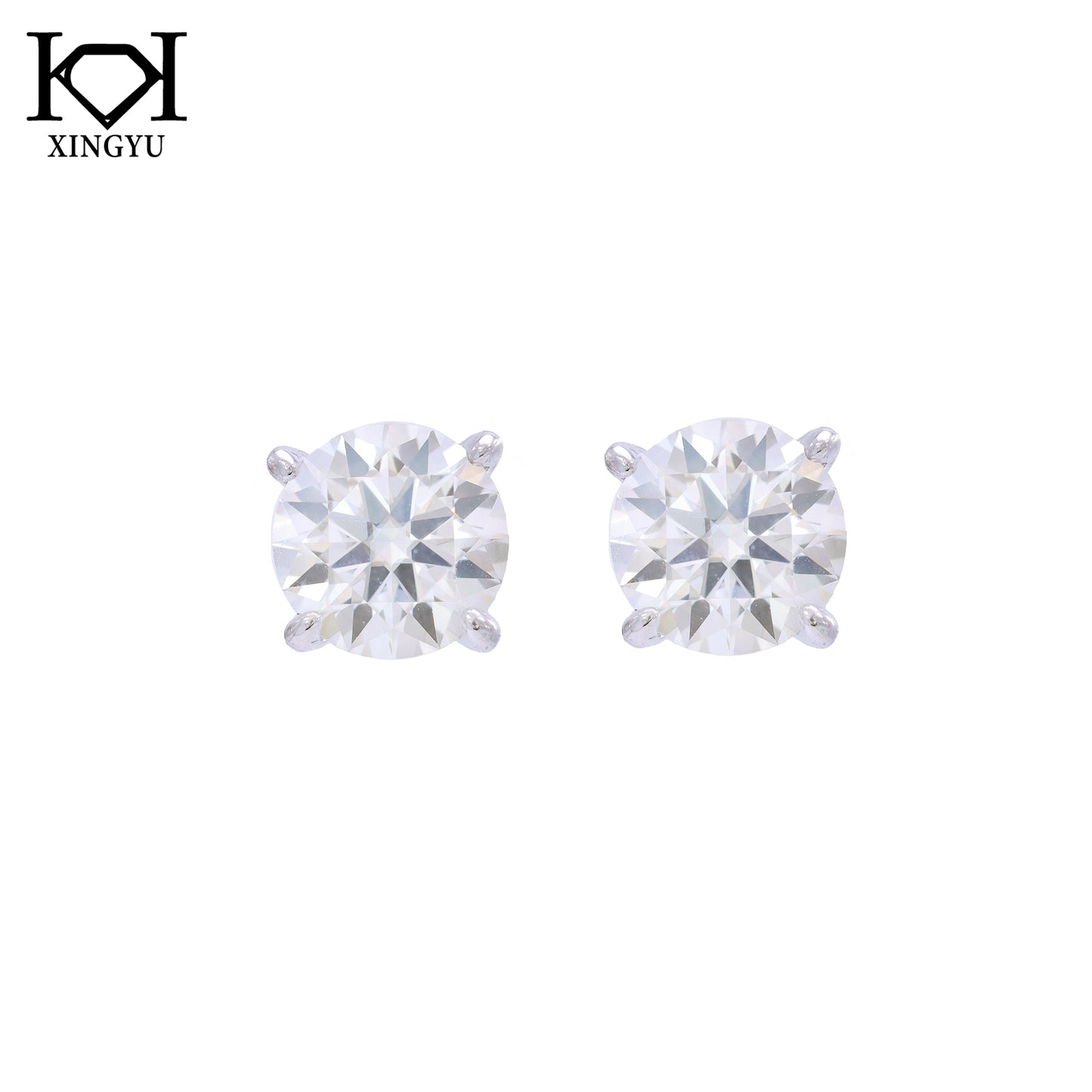 Brincos ponto de luz Prata 925 e Moissanite XYE104917