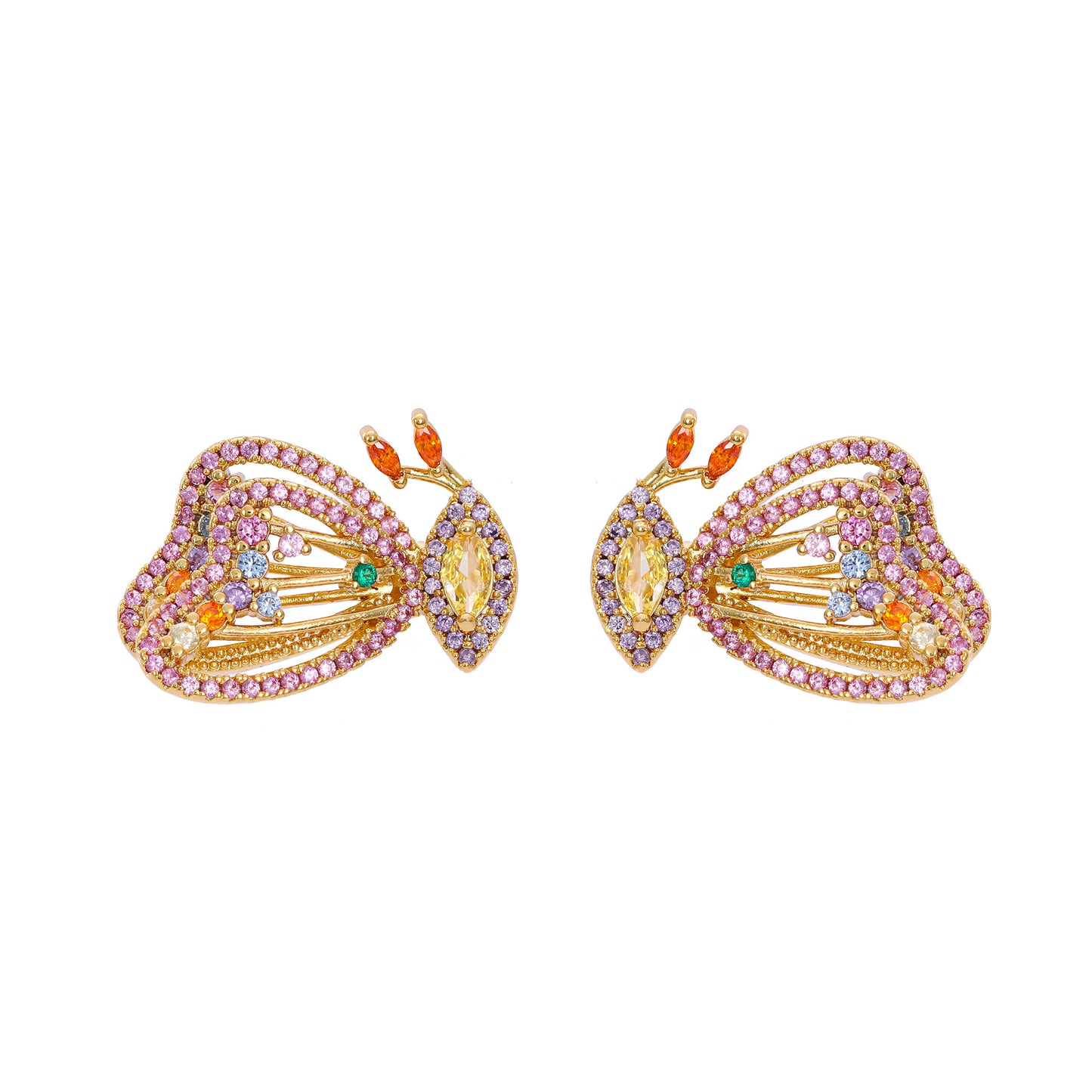 Brincos Borboletas cravejadas XYS101712