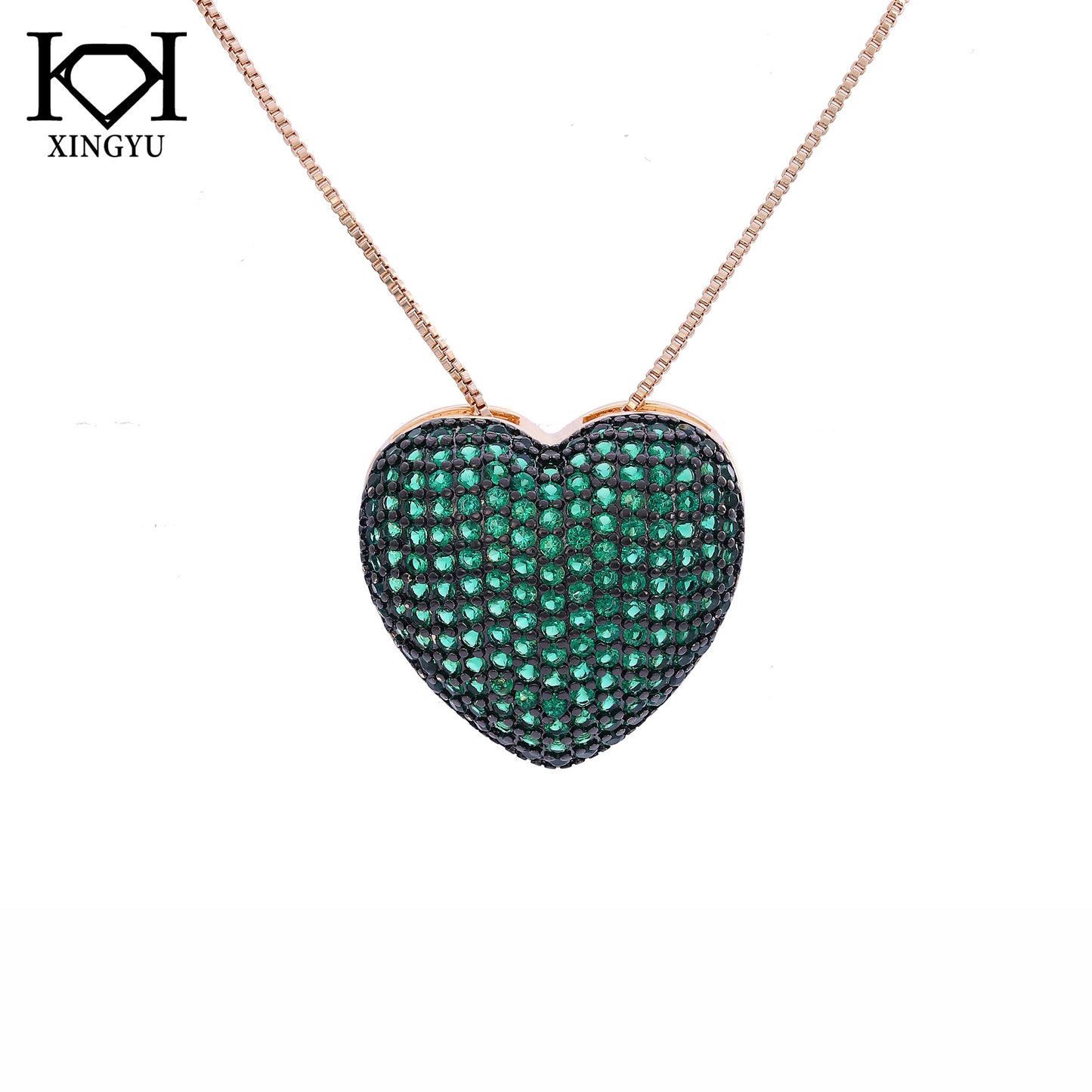 Colar Coracao Cravejado Sublime XYS101597