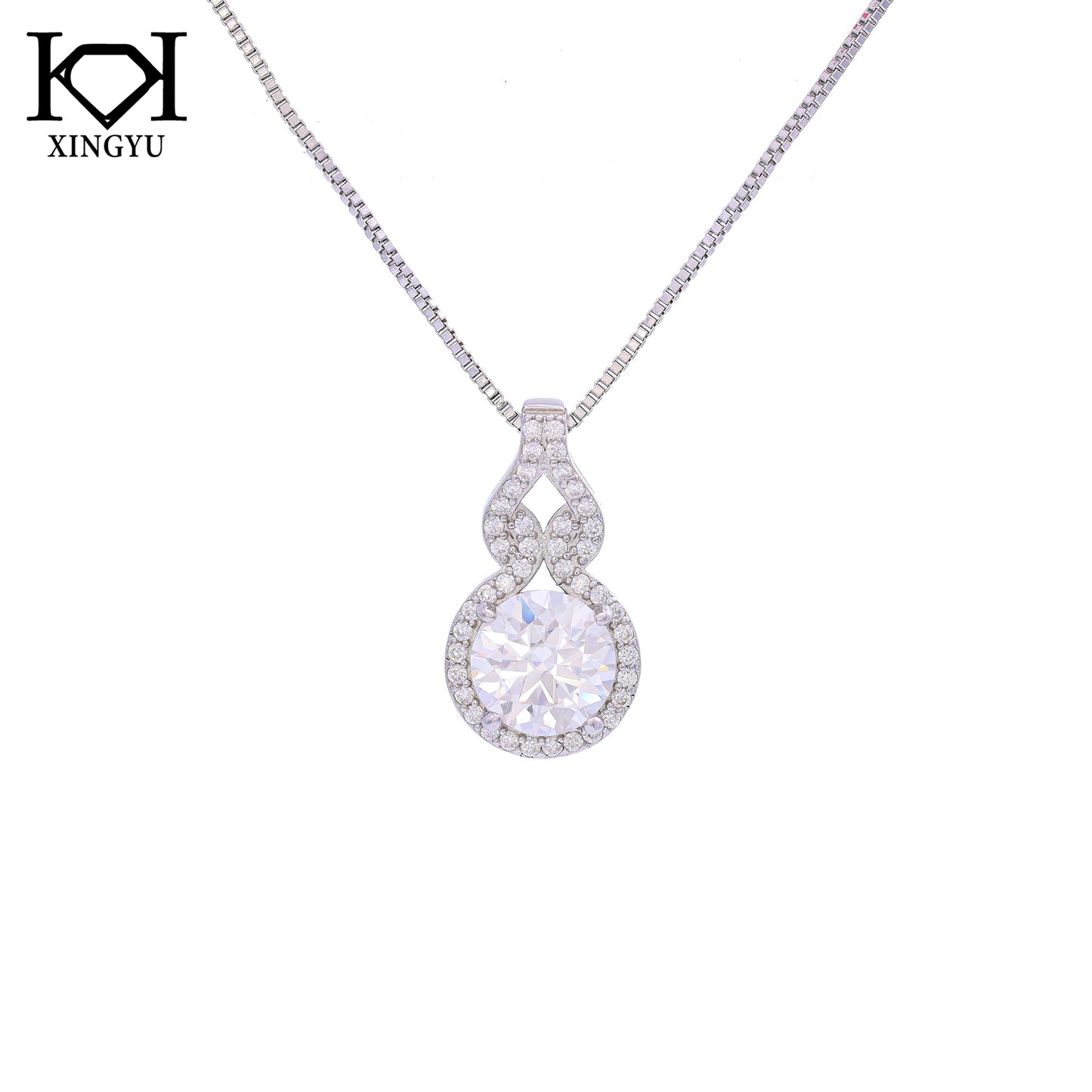 Colar Prata 925 e moissanite XYN101355