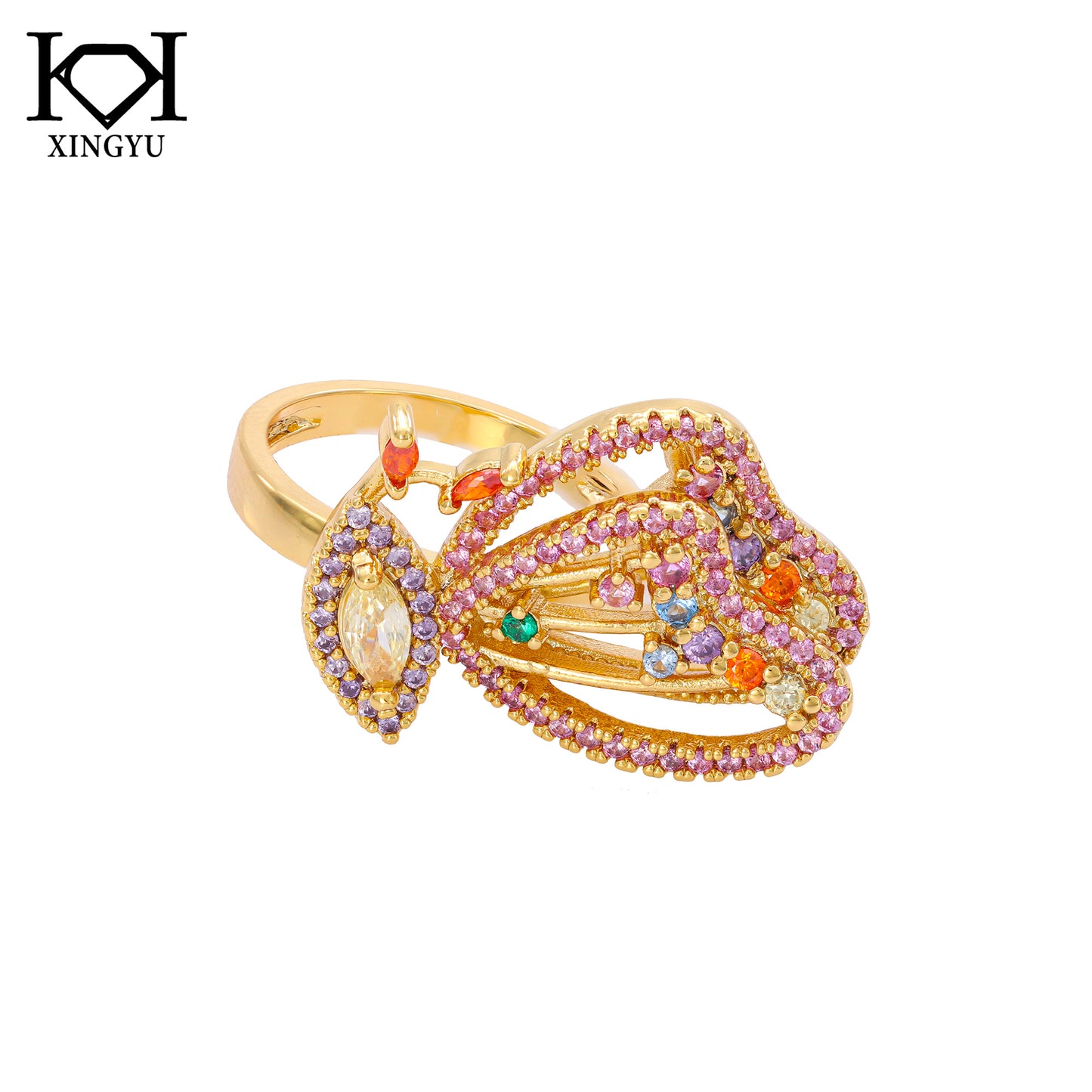 Anel Borboletas cravejadas XYS101712