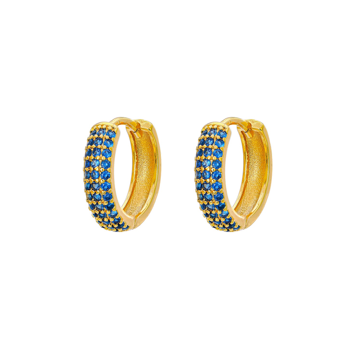 Argola Cravejada Azul