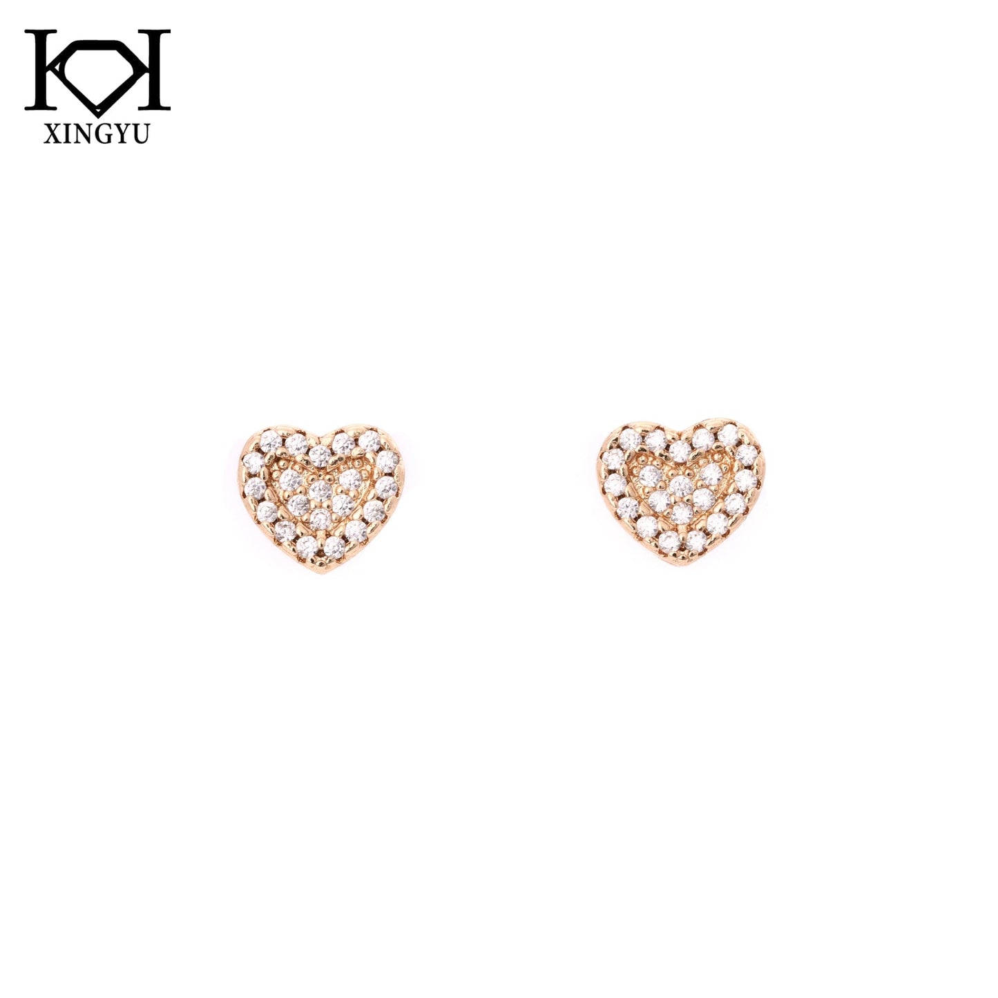 Brinco Coracao Cravejado Encanto P DCG0236