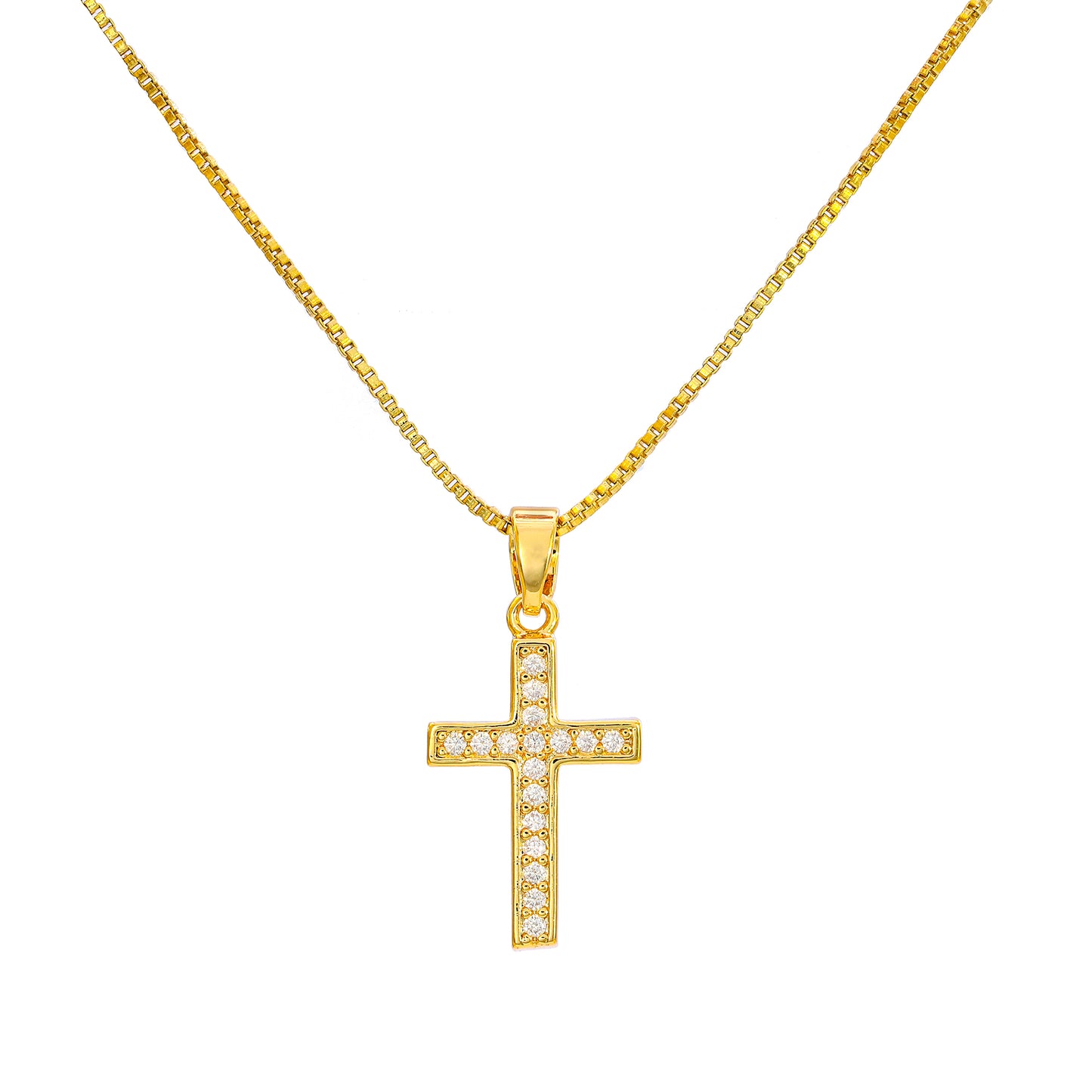 Colar Cruz Cravejado Acessórios - XYP101898