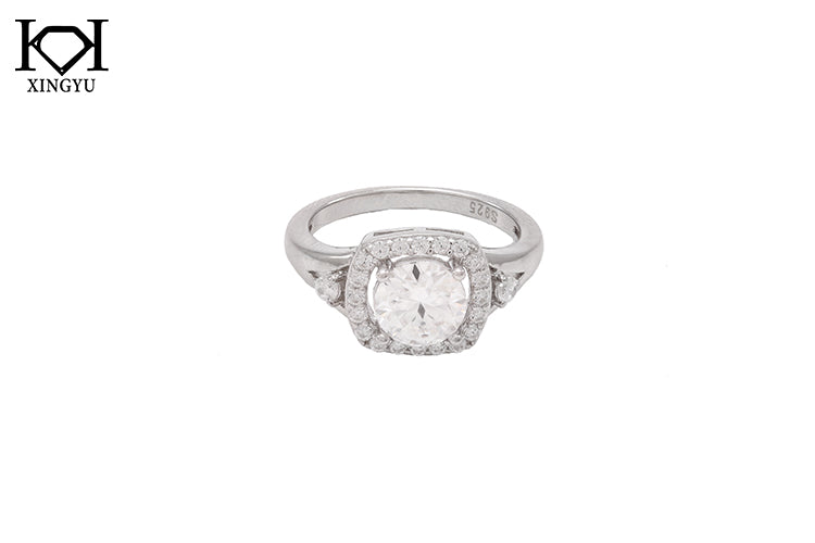 Anel Luxo sublime Prata 925 e Moissanite KRS09494