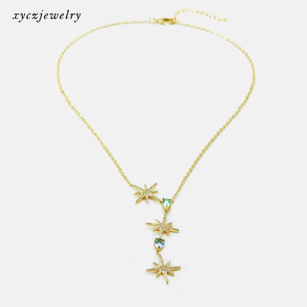 Colar Estrelas e Gotas Delicado XYN100907