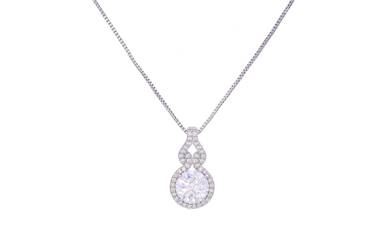 Colar Prata 925 e moissanite XYN101355