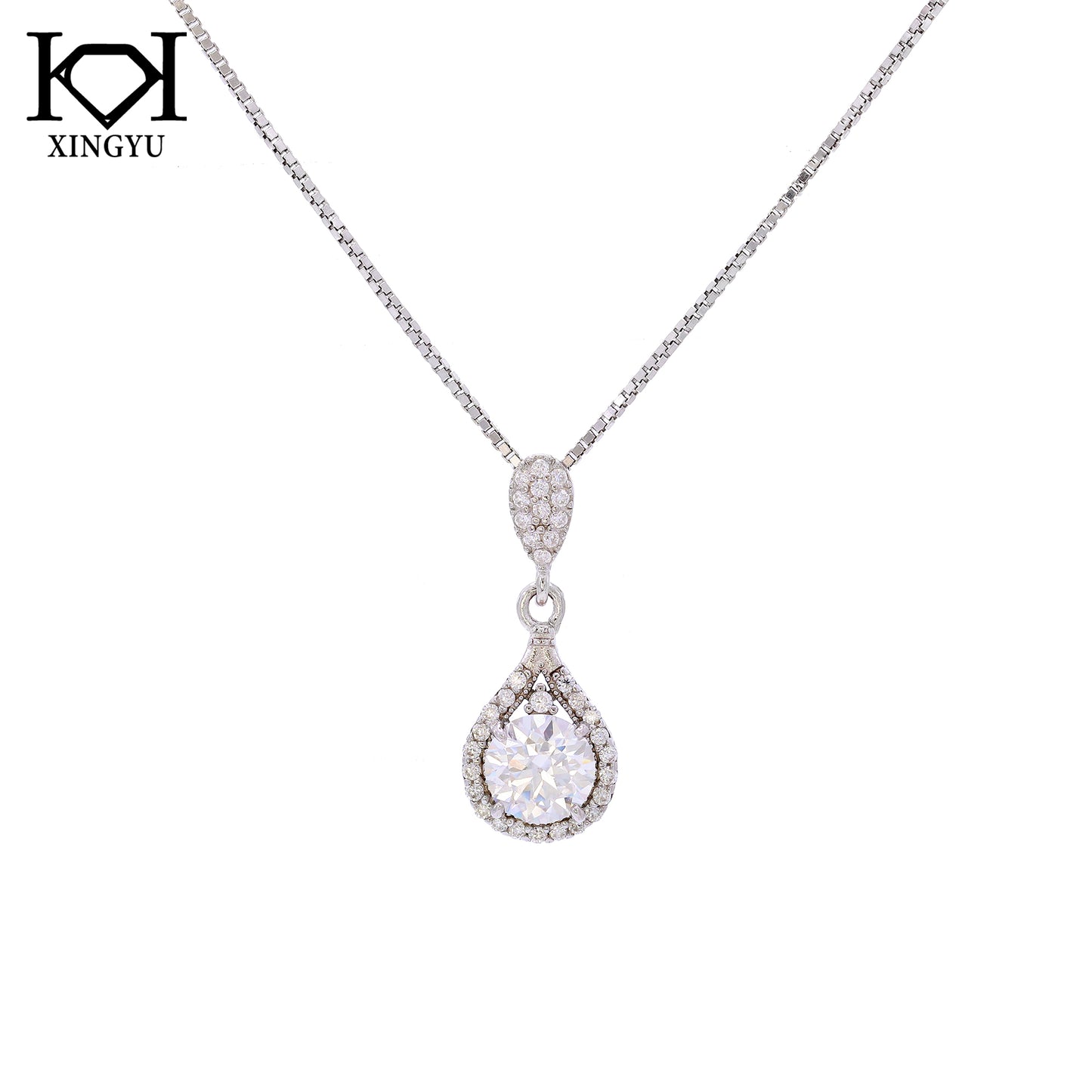 Colar Luxo e estilo Prata 925 e Moissanite XYN101330