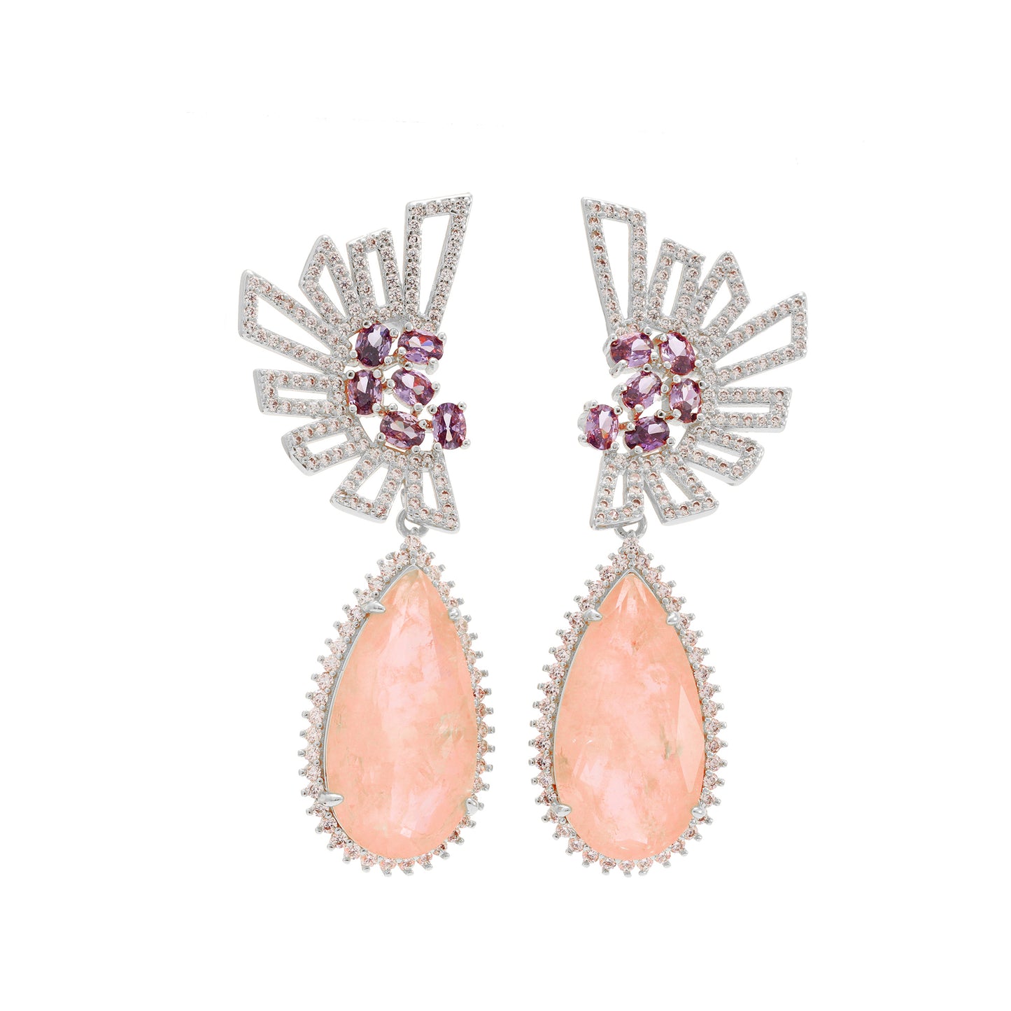 Brinco longos ocos em forma de gota d'água - XYS101182