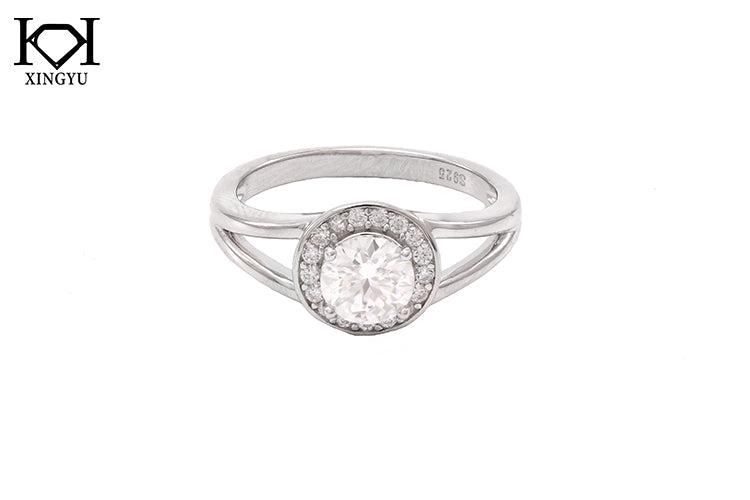 Anel prata 925 e Moissanite krs09459