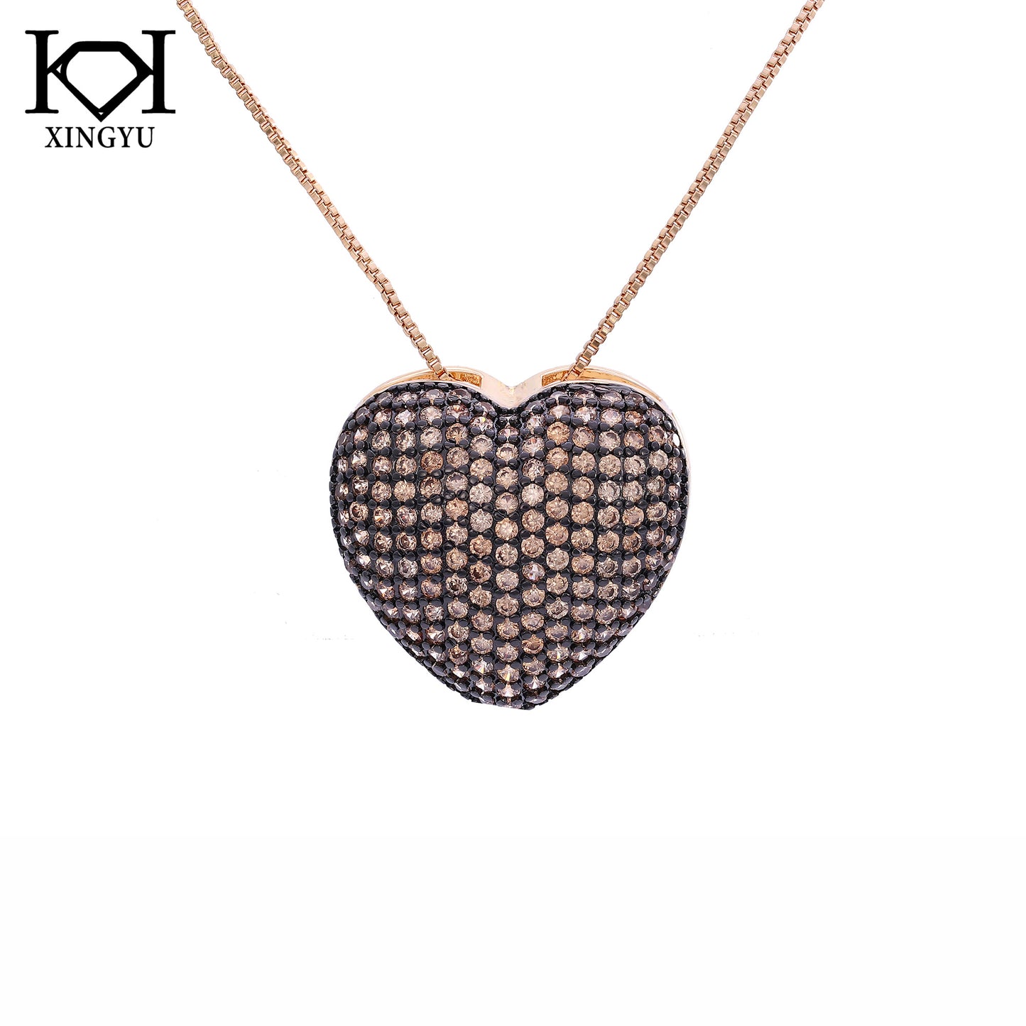Colar Coracao Cravejado Sublime XYS101597