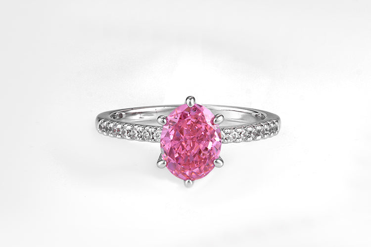 Anel Rosa Delicado Diamante de Alto Carbono DCG1514