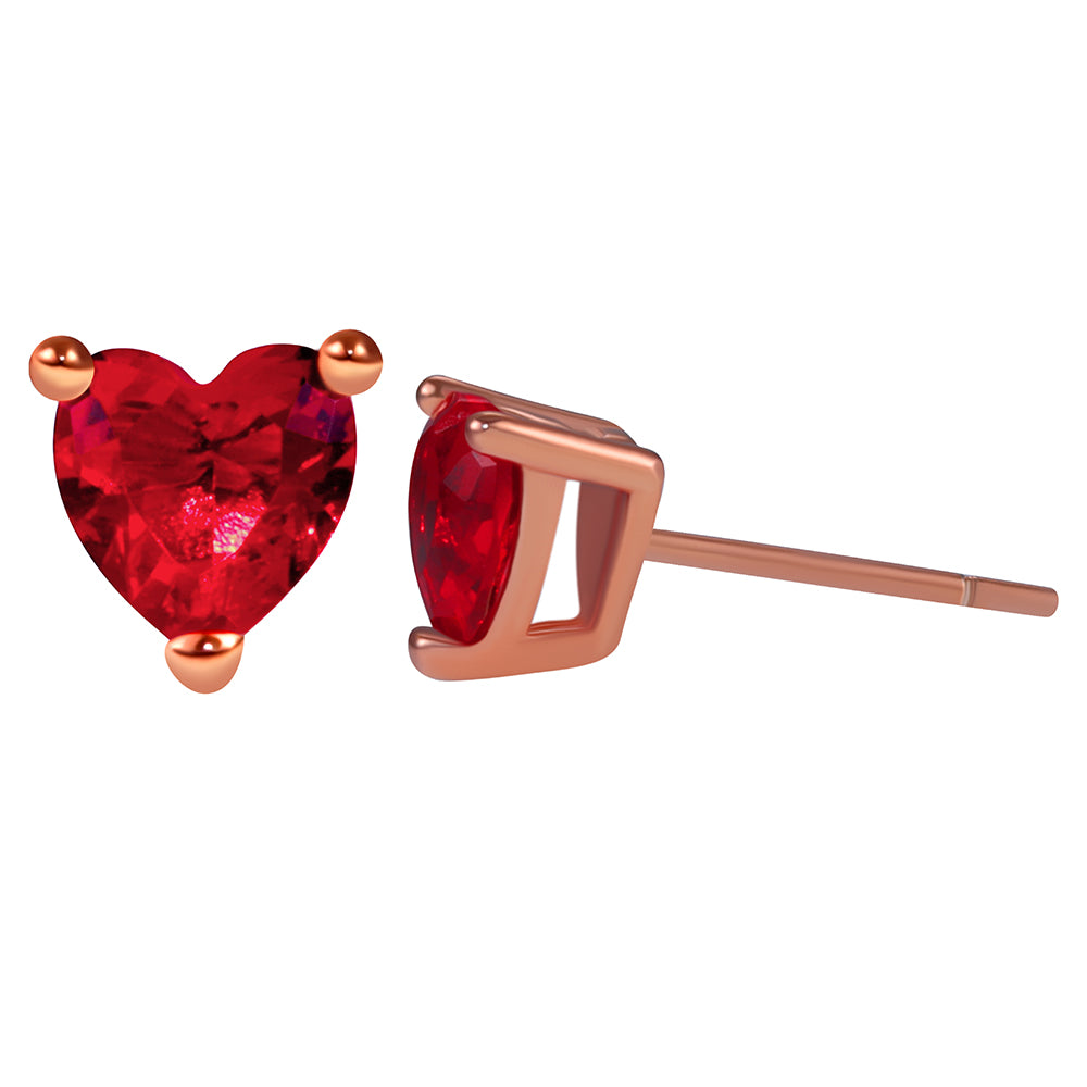 Brinco Coracao Red Prata 925 banhado a ouro ER-HT5